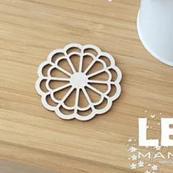 Украшение из чипборда "Ажурный круг" (LeoMammy)