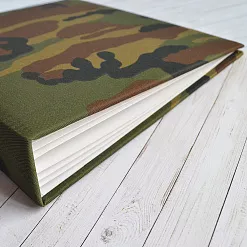 Заготовка для альбома 20х20 см "Дембельский альбом. Зеленый камуфляж" 7 разворотов
