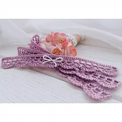 Набор вязаных украшений "Кружево ажурное", цвет фиолетовый (ScrapMania) Набор вязаных украшений "Кружево ажурное", цвет фиолетовый (ScrapMania)