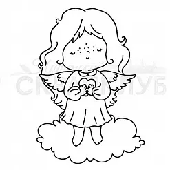 Штамп "Ангел с сердцем" (Скрапклуб)