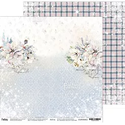 Бумага 30х30 см "Снежные объятия 2" (Fantasy)