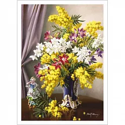 Тканевая карточка "Особый букет. Весенний" (ScrapMania)