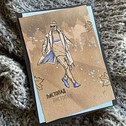 Штамп "Мужчина в пальто", 5,8х10 см (Скрапклуб)