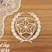 Чипборд "Венок со звездой 2" (Просто небо)
