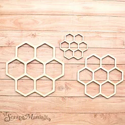 Шейкер "Пчелки. Соты маленькие", с раздельными ячейками (ScrapMania)