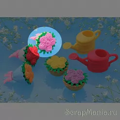 Ластик "Розовый букет" (Iwako)