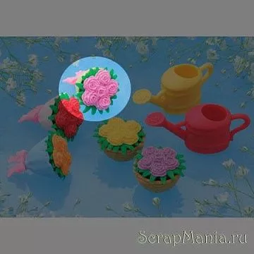 Ластик "Розовый букет" (Iwako)