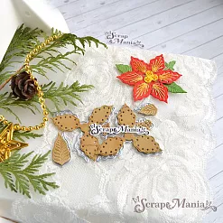 Нож "Вышивка. Пуансеттия крупная", 5х5,5 см (ScrapMania) Нож "Вышивка. Пуансеттия крупная", 5х5,5 см (ScrapMania)