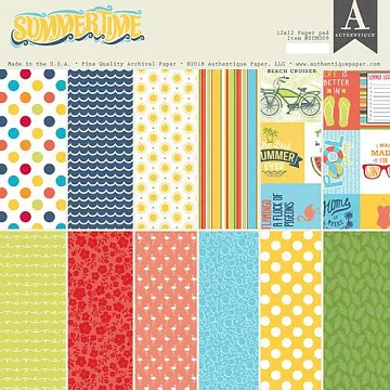 Набор бумаги 30х30 см "Summertime", 24 листа (Authentique)