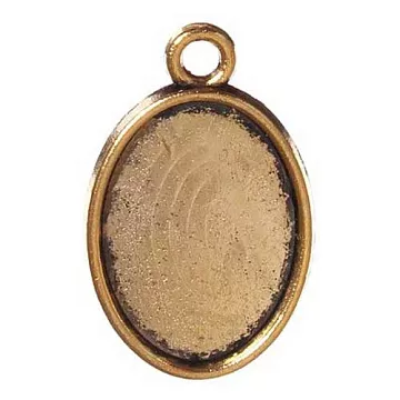 Основа под кабошон "Овал", цвет черненое золото