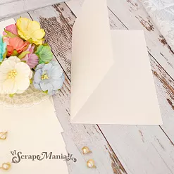 Заготовка для открытки 10х15 см из дизайнерской бумаги Shyne Pearly White