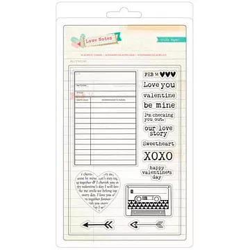 Набор штампов "Любовные записки" (Crate paper)