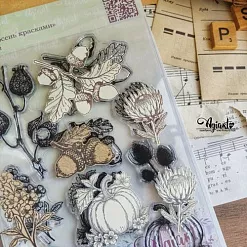 Штамп "Раскрась осень красками", 8,5х5,5 см (AgiArt)