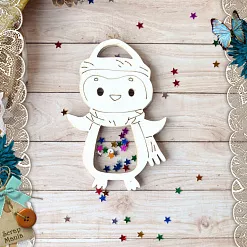 Чипборд "Снеговички. Шейкер. Пингвин маленький" (ScrapMania)