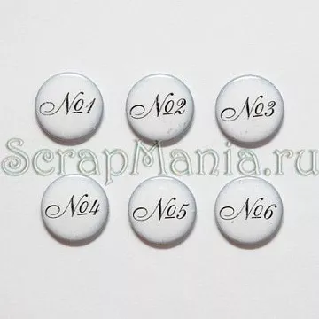 Набор фишек для скрапбукинга "Номер один"