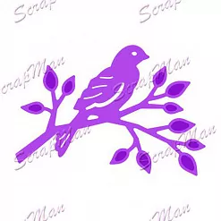 Нож для вырубки и тиснения "Птичка на ветке" (Scrapman)