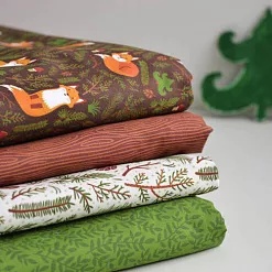 Отрез ткани 50х50 см "Лисички" (Forestory)