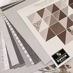 Набор бумаги с фольгированием 30х30 см "Silver leaf 1/2", 18 листов (DCWV) Набор бумаги с фольгированием 30х30 см "Silver leaf 1/2", 18 листов (DCWV)