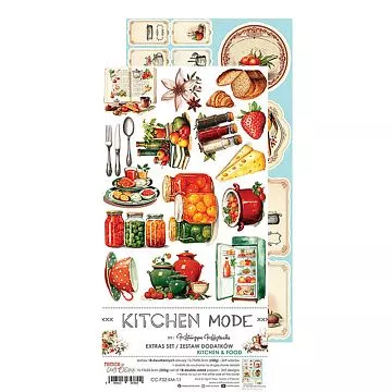 Набор бумаги 30х15 см "Kitchen mode. Kitchen & Food", 18 листов (CraftO'clock)