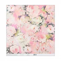 Бумага 30х30 см на клеевой основе "Цветочный вальс" (АртУзор)