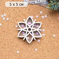 Шейкер "Фономикс. Новогодний. Снежинка 1 мини", 5х5 см (ScrapMania)