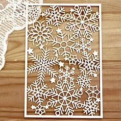 Украшение из чипборда "Фон. Снежинки" (Просто небо) Украшение из чипборда "Фон. Снежинки" (Просто небо)