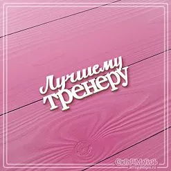 Чипборд "Лучшему тренеру", 7х2,8 см (СкрапМагия)