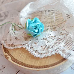 Цветок розы "Бирюзовый", 1 шт (Craft)