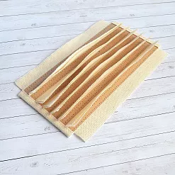 Переплет на 7 разворотов, цвет крафт, длина 20 см, шаг 1 см