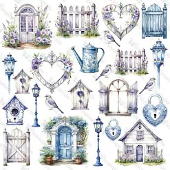 Бумага 30х30 см "Sunday Morning. Elements 10" (ScrapAndMe)