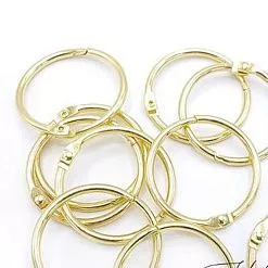 Набор колец для альбома "Светлое золото", 35 мм (HobbyCr)