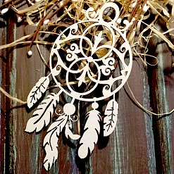 Украшение из чипборда "Ловец снов" (LAE)
