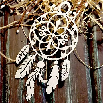 Украшение из чипборда "Ловец снов" (LAE)