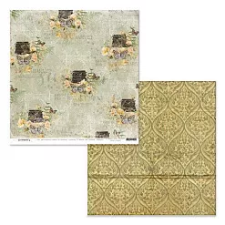 Бумага 30х30 см "Сохрани на память. Заметки из прошлого" (Summer Studio)