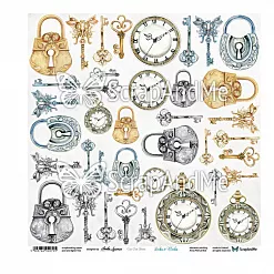 Бумага 30х30 см "Locks & Clocks" (ScrapAndMe)