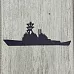 Нож "Военный корабль", 9,5х3,3 см (ArtScrap) Нож "Военный корабль", 9,5х3,3 см (ArtScrap)