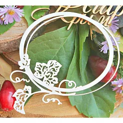 Украшение из чипборда "Рамка с веточкой" (ScrapКрым)