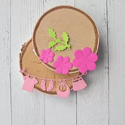 Набор вырубок "Детская растяжка", цвет розовый (ScrapMania) Набор вырубок "Детская растяжка", цвет розовый (ScrapMania)