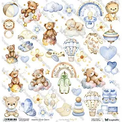 Бумага 30х30 см "Oh, Baby. Baby 08" (ScrapAndMe) Бумага 30х30 см "Oh, Baby. Baby 08" (ScrapAndMe)