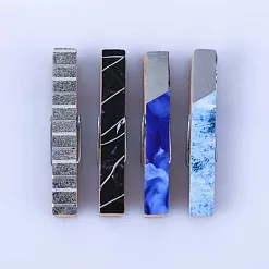 Набор деревянных прищепок с фольгированием "Мраморная крошка" (АртУзор)