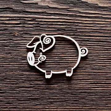 Украшение из чипборда "Свинка 2" (ArtLines)