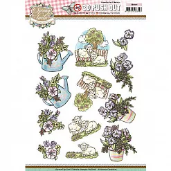 Аппликация бумажная вырубная А4 "Весенняя"