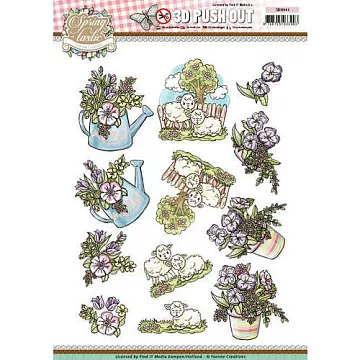 Аппликация бумажная вырубная А4 "Весенняя"