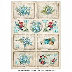 Скрап-карта А4 "Vintage time 019. Карточки" (Lemon Craft) Скрап-карта А4 "Vintage time 019. Карточки" (Lemon Craft)