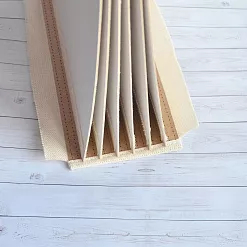 Переплет на 7 разворотов, с листами 20х25, цвет крафт, шаг 1 см