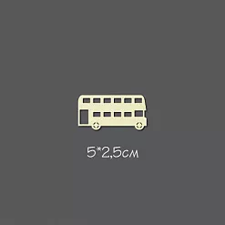 Украшение из чипборда "Лондонский автобус" (Россия Е)