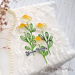 Нож "Длинные растения. Цветок ромашки", 3,8х7,9 см (ScrapMania)