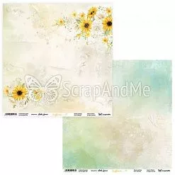 Набор бумаги 30х30 см "Sunflowers", 5 листов (ScrapAndMe) Набор бумаги 30х30 см "Sunflowers", 5 листов (ScrapAndMe)