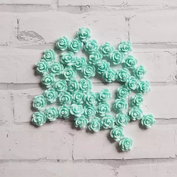 Набор акриловых украшений "Мятная роза"