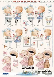 Аппликация бумажная вырубная "Сладкая парочка", А4